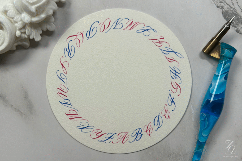 zentangraphy live 11 calligraphy circle